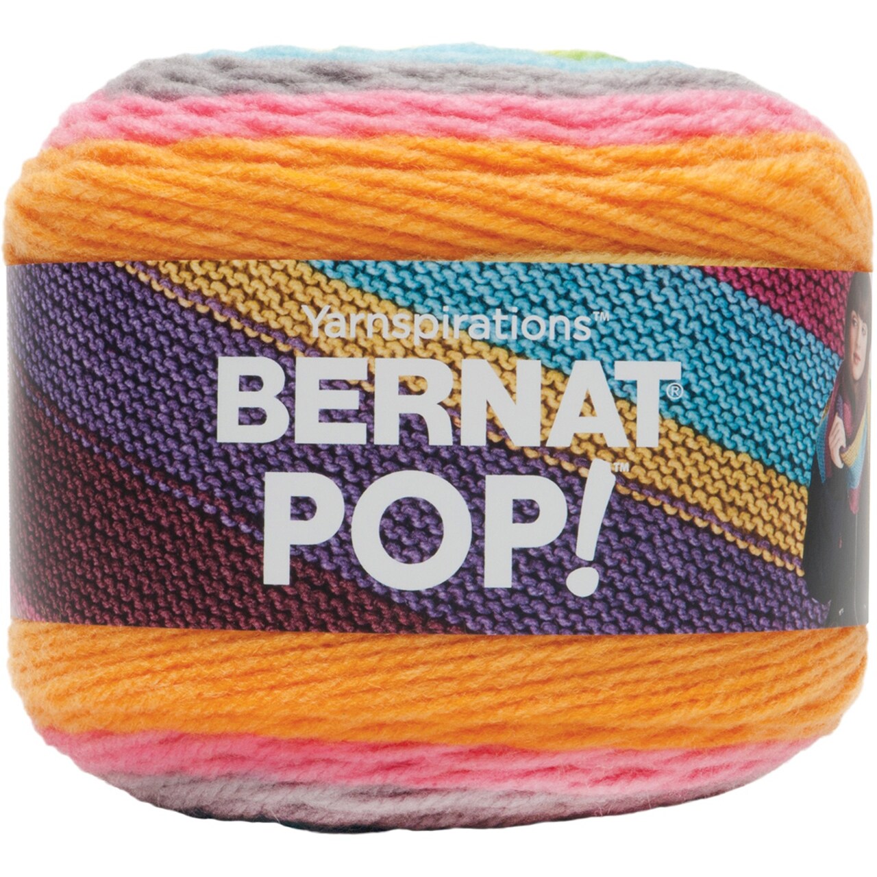 Bernat Pop Pop Art Yarn - 3 Pack of 141g/5oz - Acrylic - 4 Medium (Worsted) - 280 Yards - Knitting/Crochet